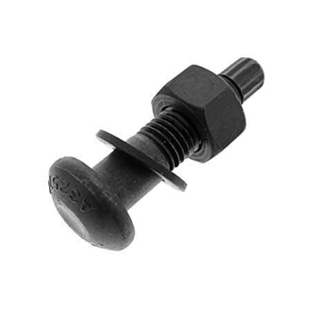 Newport Fasteners Grade A325, 1"-8 Structural Bolt, Plain Stainless Steel, 2 in L, 150 PK 353076-BR-150